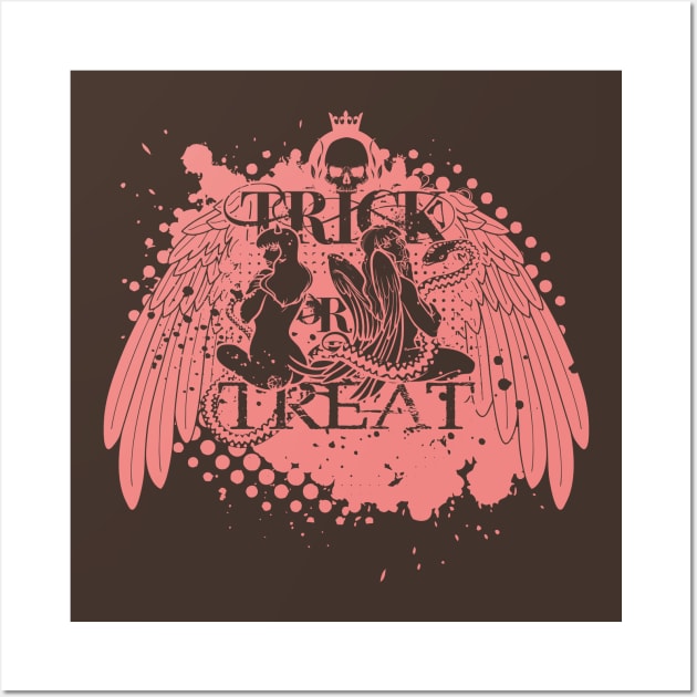 Trick or Treat? - Deep Pink Wall Art by Cooliophonic